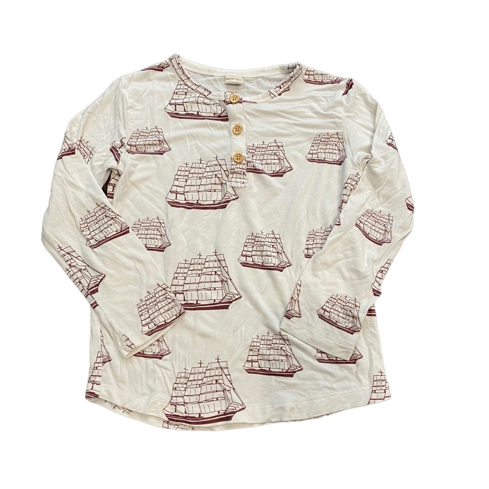 Kate Quinn Organics Bamboo Ship Henley Tee